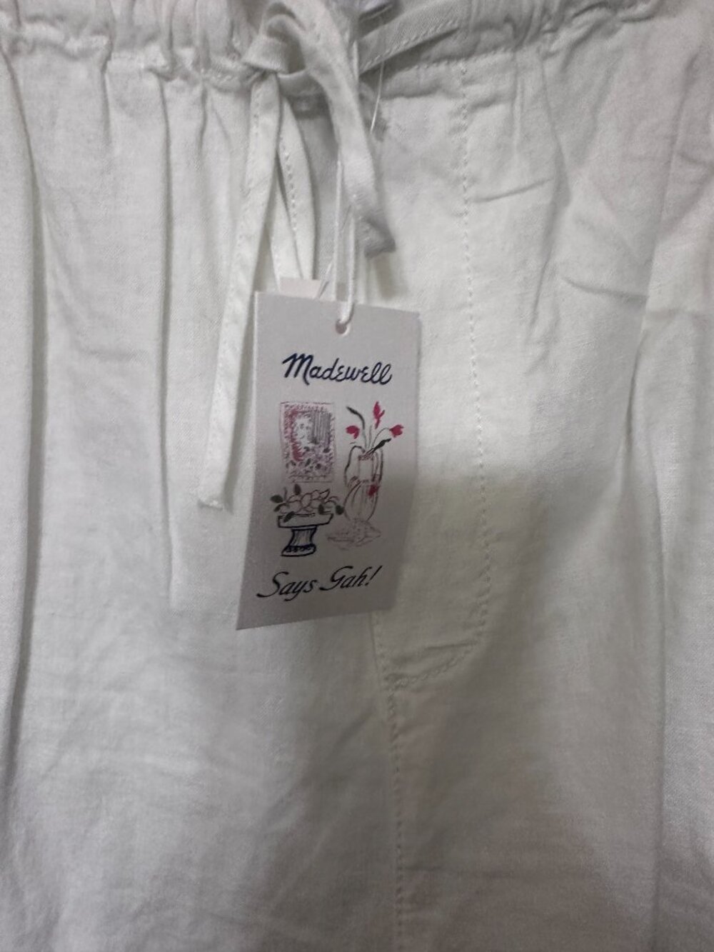 Madewell x Lisa Says Gah! Embroidered Drawstring Pull-On Shorts NWT S - Picture 2 of 11